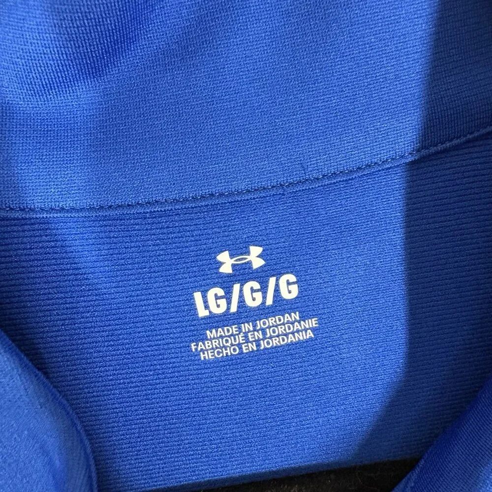 Under Armour Men L Royal Blue Full Zip UA Knit Warm Up Team Track Jacket NWT